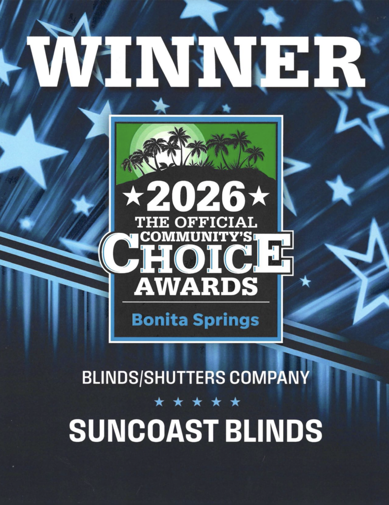 2026 Winner of Best Blinds and Shutters in Bonita Springs