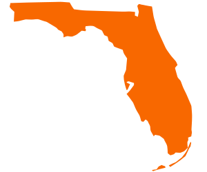 State of Florida in orange