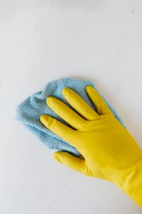 Yellow cleaning glove